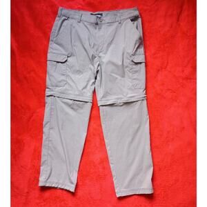 Denali Convertible Hiking Pants Mens 36x30 Cargo Outdoor Camping Trouser Gray